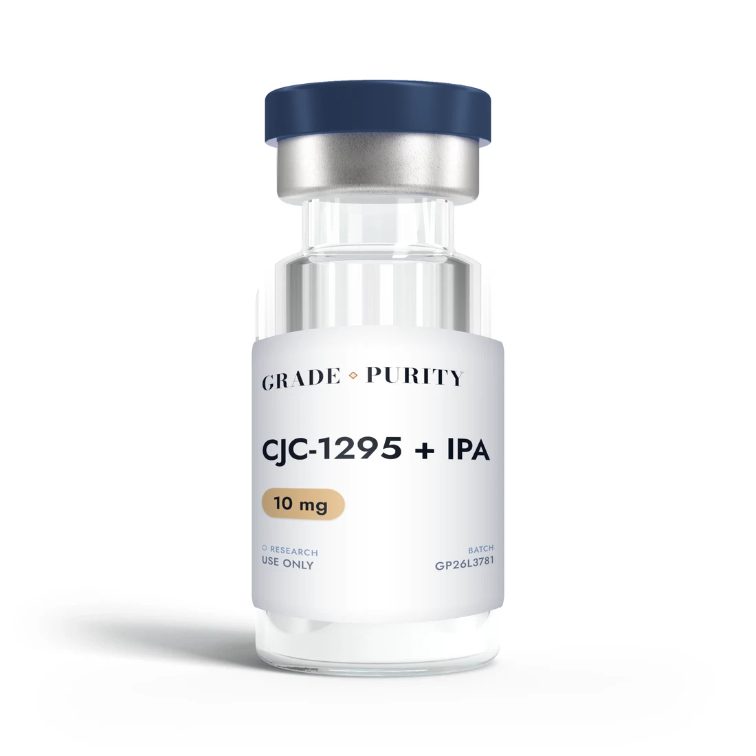 CJC-1295 + Ipamorelin, research-grade peptide vial