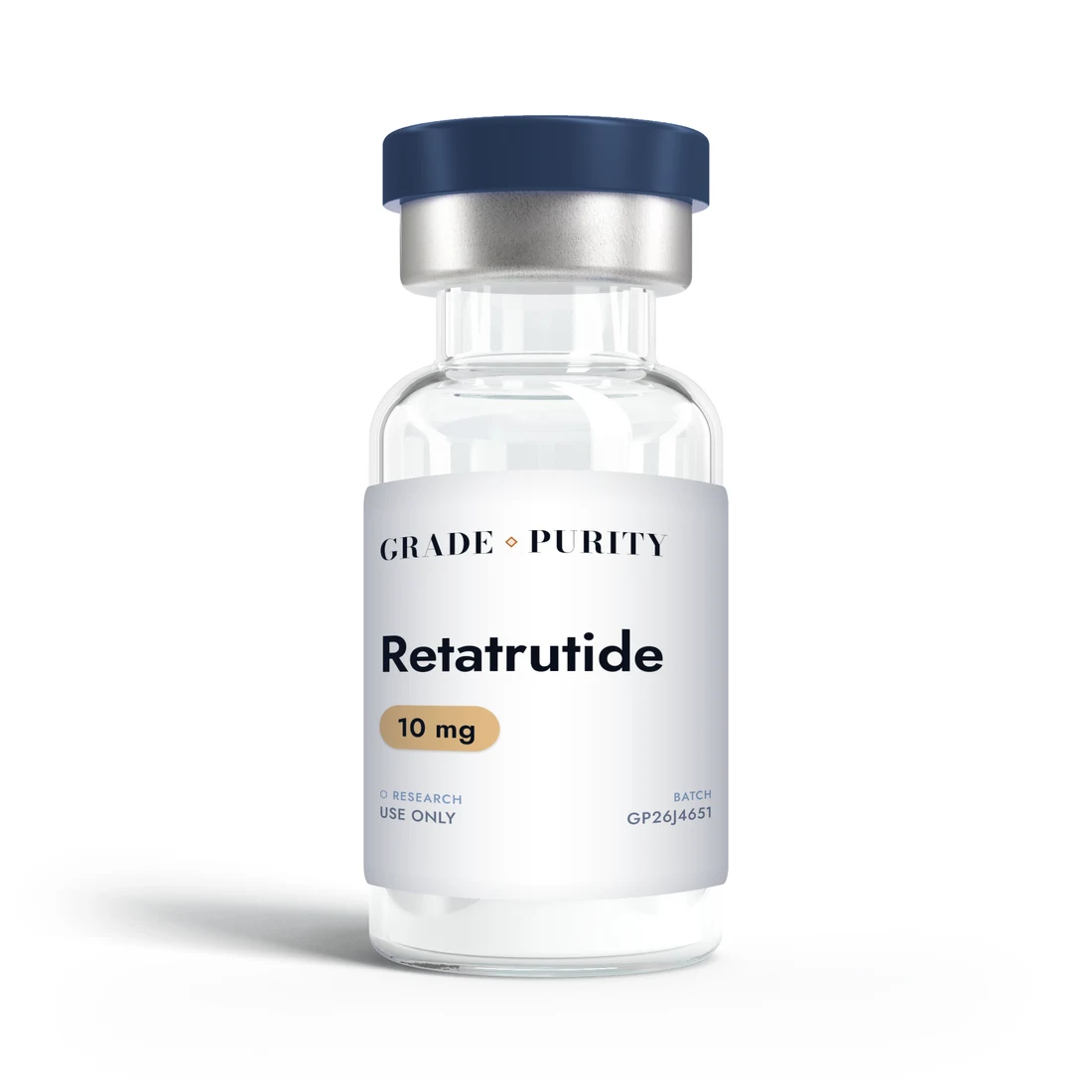 Retatrutide, research-grade peptide vial